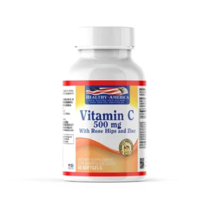 VITAMIN C 500MG WITH ROSE HIPS AND ZINC 60 SOFTGELS HEALTHY