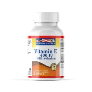 VITAMIN E 400 IU WITH SELENIUM 100 SOFTGELS HEALTHY AMERICA