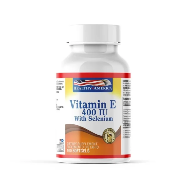 VITAMIN E 400 IU WITH SELENIUM 100 SOFTGELS HEALTHY AMERICA