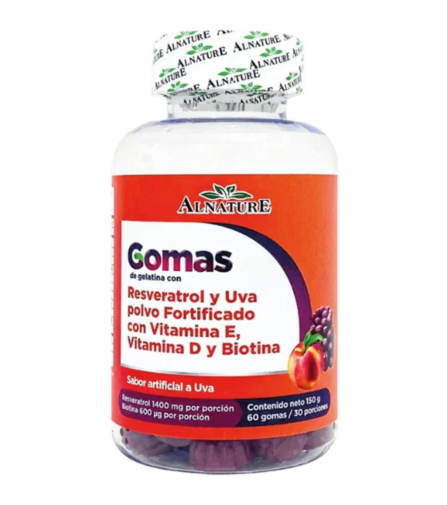 Gomas Resveratrol Alnature — Frasco por 60 Gomas