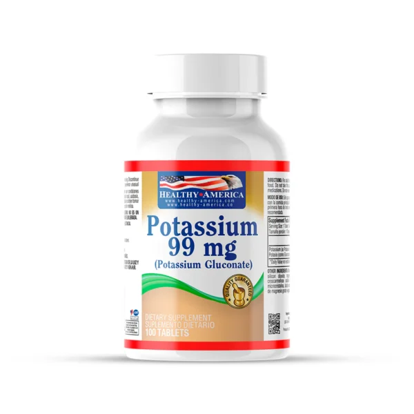 Chelated Potassium 99mg (As Potassium Gluconate 652 mg) 100 Tablets